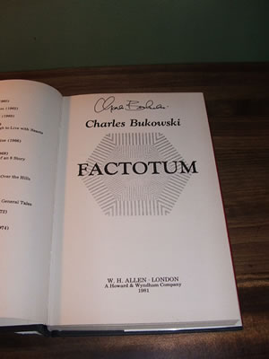 Factotum 1st British Edition Signed