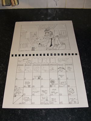 "Official Black Sparrow" 1985 Calendar Signed