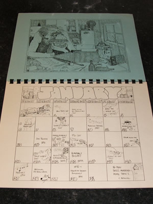 "Official Black Sparrow" 1985 Calendar Signed